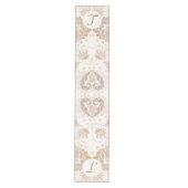 Paisley in Beige Esthetische Modern Tan Brown Init Medium Tafelloper (Voorkant)