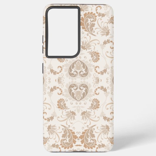 Paisley in Beige Esthetische Modern Tan Brown Samsung Galaxy Hoesje (Achterkant)