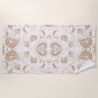 Paisley in Beige Esthetische Modern Tan Brown Strandlaken