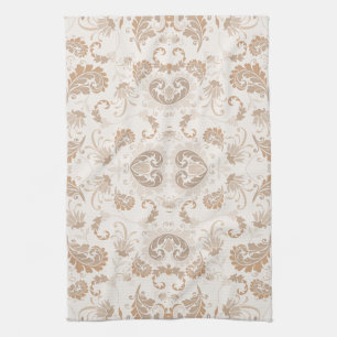 Paisley in Beige Esthetische Modern Tan Brown Theedoek