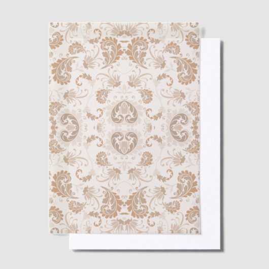 Paisley in Beige Esthetische Modern Tan Brown Vellum Uitnodigingen (Offset)