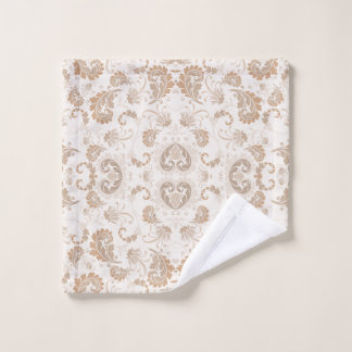 Paisley in Beige Esthetische Modern Tan Brown Washandje