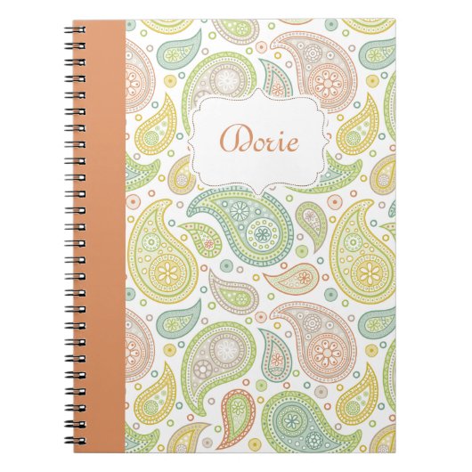 Paisley in het Peach Notitieboek (Voorkant)
