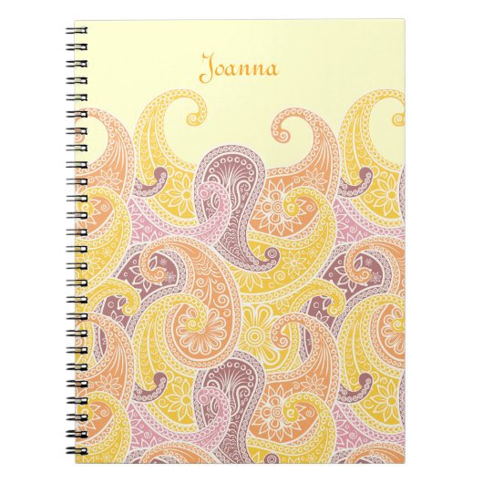 Paisley in Lemon Notitieboek (Voorkant)