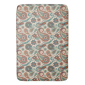  Paisley in rode Blauwgroen crème Badmat (Voorkant Verticaal)