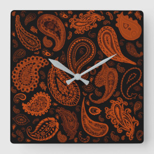 Paisley in Rust door Julie Everhart Vierkante Klok