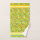 Paisley jaune cyan (Serviette à main)