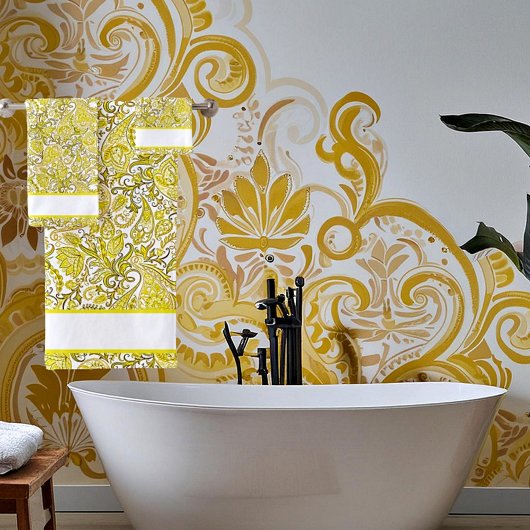 Paisley jaune élégant