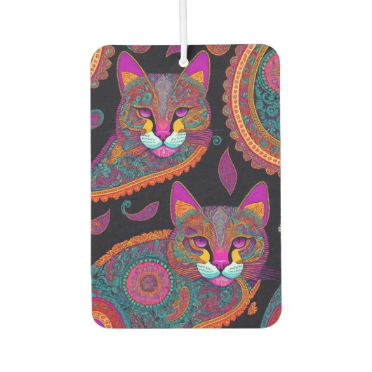 Paisley Katten Luchtverfrisser (Voorkant)
