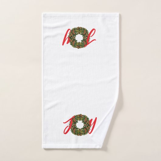 Paisley Kerstkrans JOY Kerstmis Handdoek (Handdoek)