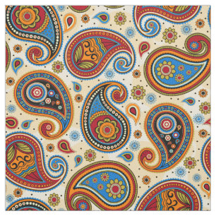 Paisley kleurrijk patroon stof