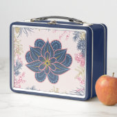 Paisley Kunst, Blauw en Paarse Bloemen (In situ)