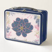 Paisley Kunst, Blauw en Paarse Bloemen (Voorkant)