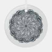 Paisley Lace Mandala Glas Ornament (Voorkant)