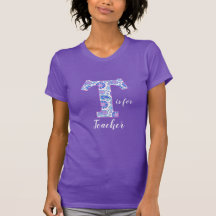 Paisley Letter T voor leraar T-Shirt