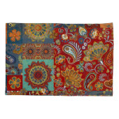  Paisley Mandala Kleurrijke Patchwork Kussensloop (Achterkant)