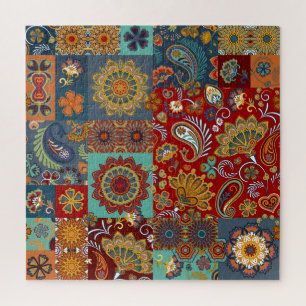  Paisley Mandala Kleurrijke Patchwork Legpuzzel