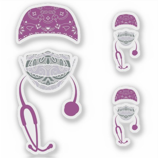 paisley med mask sticker (Voorkant)