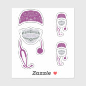 paisley med mask sticker (Vel)