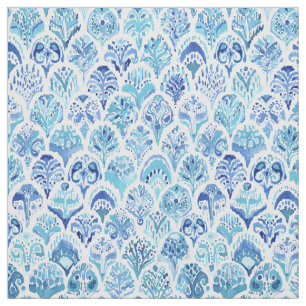 PAISLEY MERMAID Waterverf Scale Patroon Stof