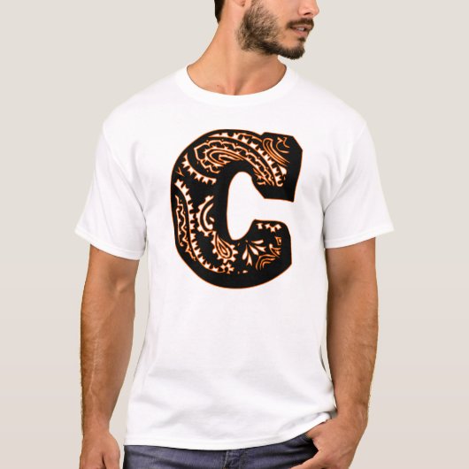 Paisley Monogram - B T-shirt (Voorkant)