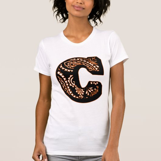 Paisley Monogram - C T-shirt (Voorkant)