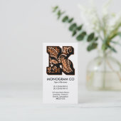 Paisley Monogram - K Visitekaartje (Staand voorkant)