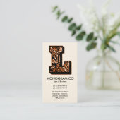 Paisley Monogram - L Visitekaartje (Staand voorkant)