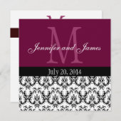 Paisley Monogram Weddenschap Kaart (Voorkant / Achterkant)