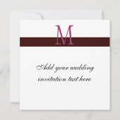 Paisley Monogram Weddenschap Kaart (Achterkant)