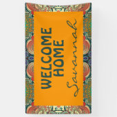 Paisley Mosaic Pattern I + jouw ideeën Spandoek (Verticaal)