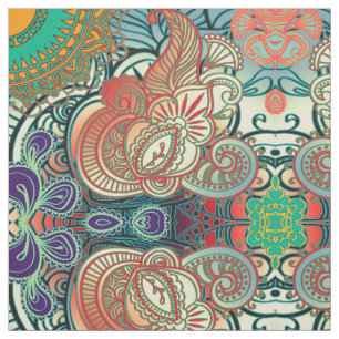 Paisley Mosaic Pattern I + jouw ideeën Stof
