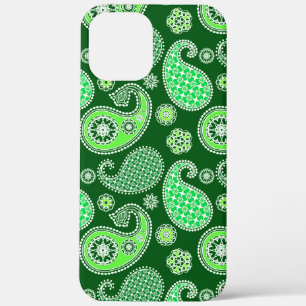 Paisley motief, Smaragd en Jade Groen iPhone 12 Pro Max Hoesje