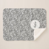 Paisley motif encre mono nom sherpa couverture (Devant (Horizontal))