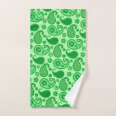 Paisley Motif, Jade et Emerald Green (Serviette à main)