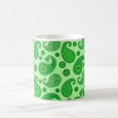 Paisley Motif, Lime et Emerald Green Coffee Mug (Centre)