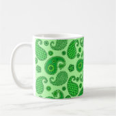 Paisley Motif, Lime et Emerald Green Coffee Mug (Gauche)