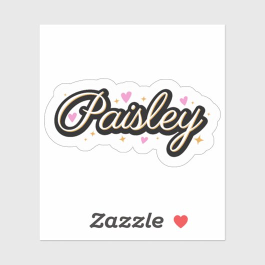 Paisley naam schattig ontwerp sticker (Vel)
