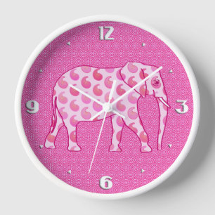 Paisley-olifant - ijsroze en fuchsia