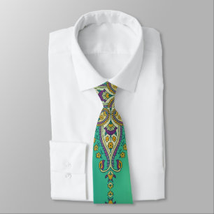 Paisley op groen stropdas