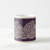 Paisley op Paarse Koffie Mok (Center)