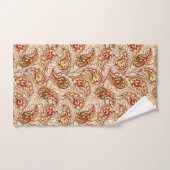 Paisley Orange Et Beige (Serviette à main)