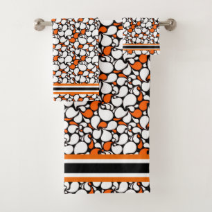 paisley orange et noir