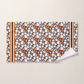 Paisley orange et noir (Serviette à main)