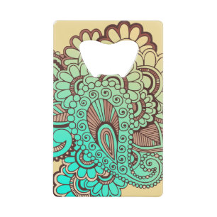 Paisley Ornamenten I + je rug. en ideeën Kredietkaart Flessenopener