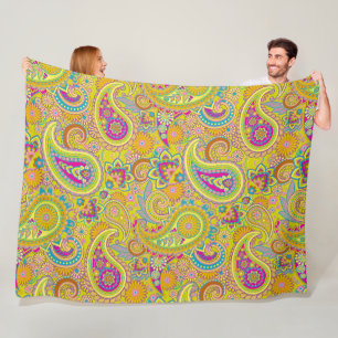 Paisley Ornamenten / Patroon 1 Fleece Deken