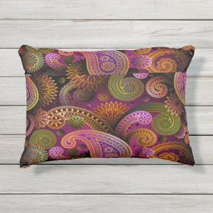 Paisley Paars Buitenkussen