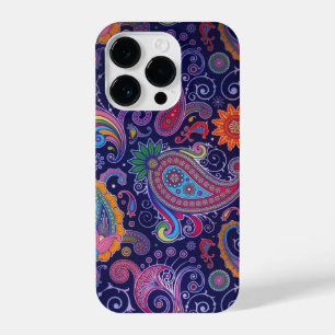 Paisley Paars roze iPhone 14 Plus Hoesje