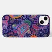 Paisley Paars roze iPhone Hoesje (Achterkant horizontaal)
