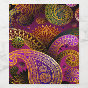 Paisley Paars Wijn Etiket